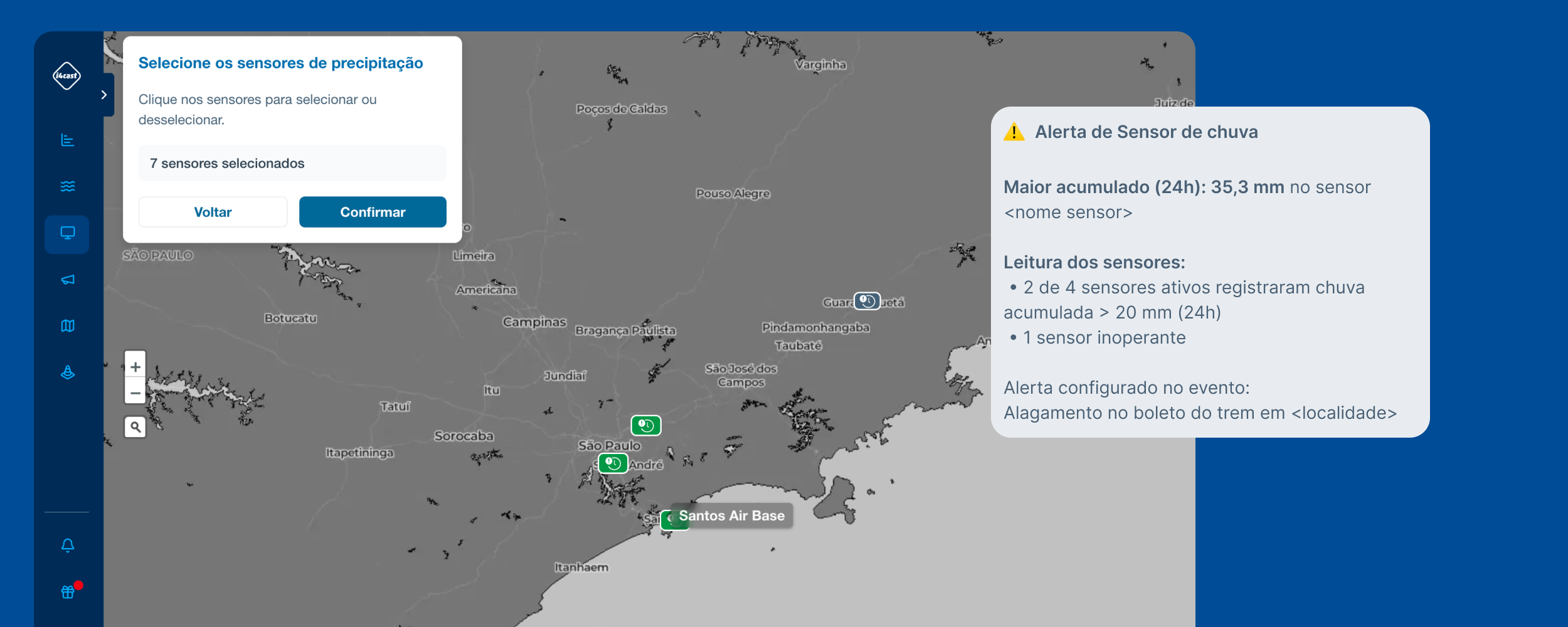 Automatic sensor-based alerts for continuous event monitoring